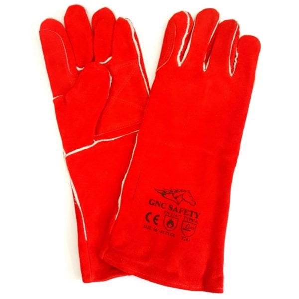 Găng Tay Hàn Da Bò GNC Safety Màu Vàng 14 -16 Inch