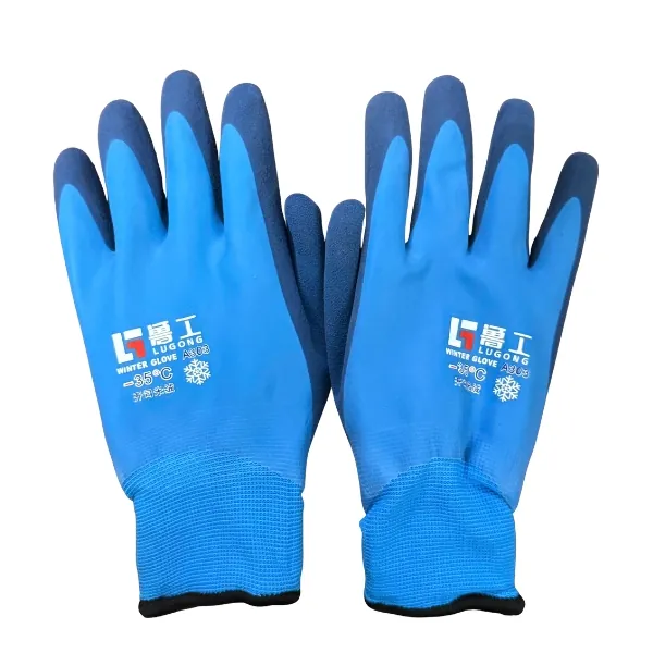 Găng Tay Kho Lạnh Chịu Được Nhiệt Độ -35°C Lòng Bàn Tay Phủ Cao Su Chống Trơn Trượt, Không Thấm Nước