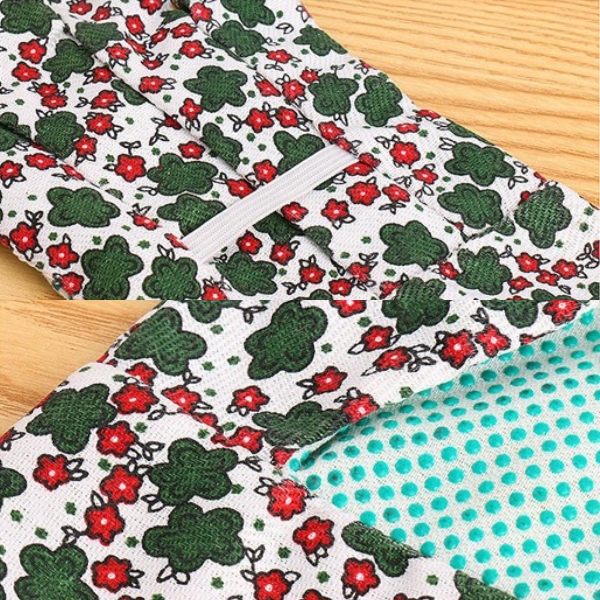 Găng Tay Làm Vườn Cotton Phủ Hạt Nhựa PVC Chống Trơn Trượt