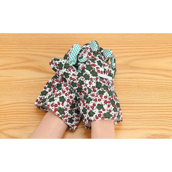 Găng Tay Làm Vườn Cotton Phủ Hạt Nhựa PVC Chống Trơn Trượt