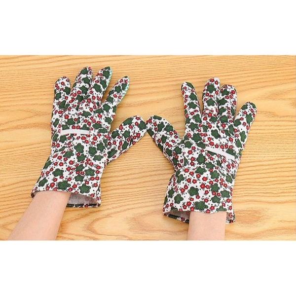 Găng Tay Làm Vườn Cotton Phủ Hạt Nhựa PVC Chống Trơn Trượt