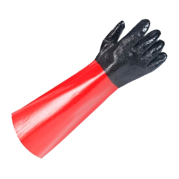 Găng Tay PVC Phủ Hạt Cao Su Chống Hóa Chất Chống Dầu Và Axit