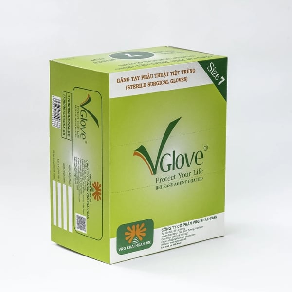 Găng Tay Phẫu Thuật Tiệt Trùng Vglove Có Bột