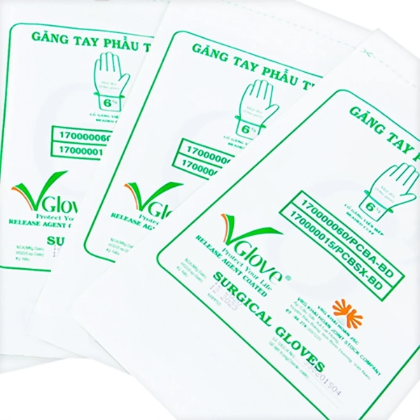 Găng Tay Phẫu Thuật Tiệt Trùng Vglove Có Bột