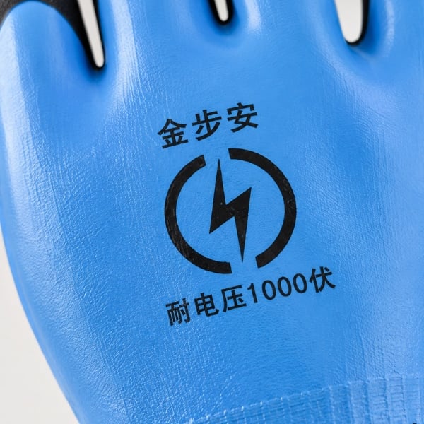 Găng Tay Phủ Cao Su Cách Điện 1000V - Chống Trơn Trượt, Chống Nước, An Toàn Khi Làm Việc Với Điện