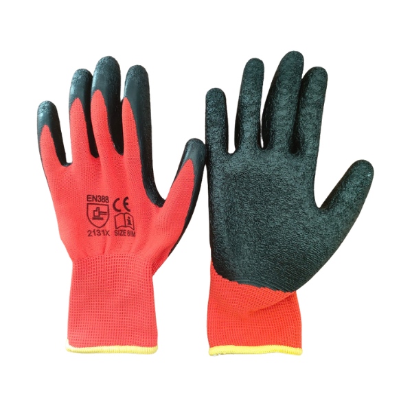 Găng Tay Polyester Phủ Latex Dệt Kim 13 Chống Trượt