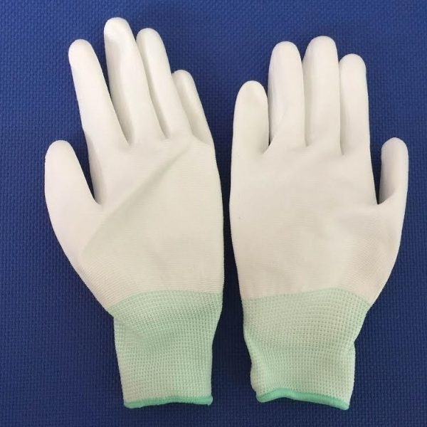 Găng Tay Sợi Carbon Bàn Tay Phủ PU Chống Tĩnh Điện