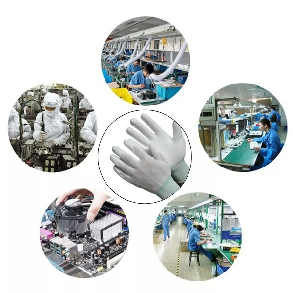 Găng Tay Sợi Carbon Bàn Tay Phủ PU Chống Tĩnh Điện