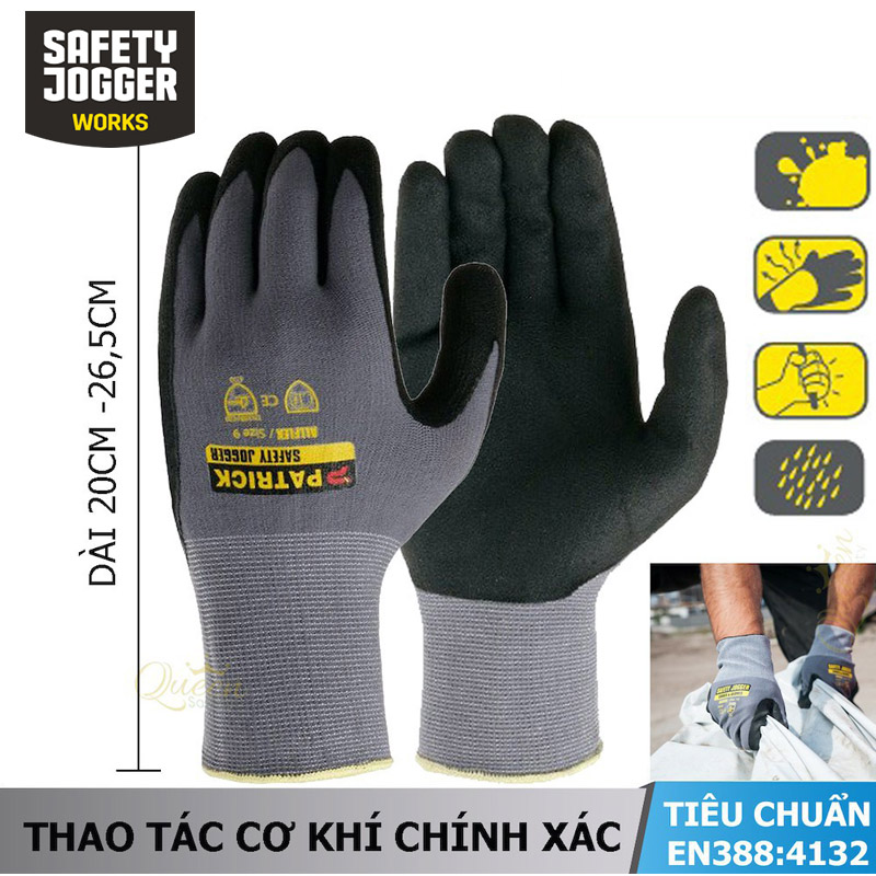 Găng Tay Sợi Jogger AllFlex Chống Trượt Chuyên Dụng Cho Kỹ Thuật, Cơ Khí, Sản Xuất