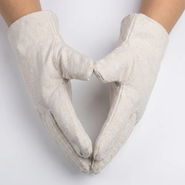 Găng Tay Vải Bạt 90 Gram Có Lót Trong Chống Mài Mòn Siêu Bền Cho Công Trường Và Cơ Khí