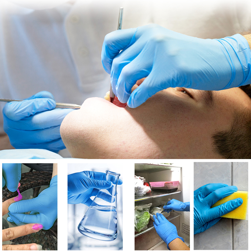 Găng Tay Vglove Nitrile Màu Xanh Không Bột (50 Đôi1 hộp)