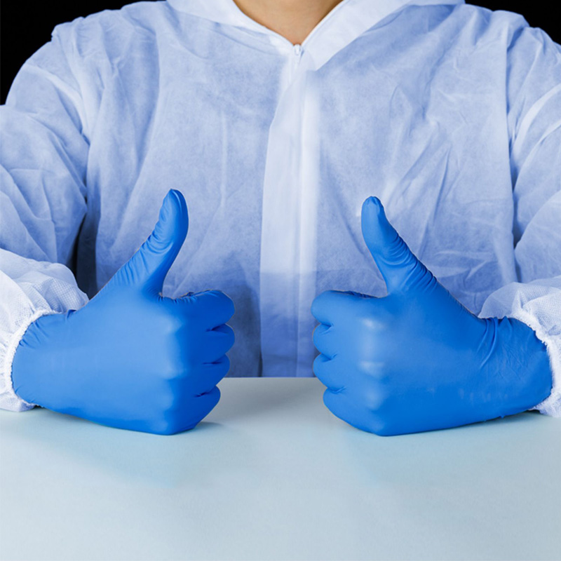 Găng Tay Y Tế K Bột Nitrile EZ Glove Màu Xanh