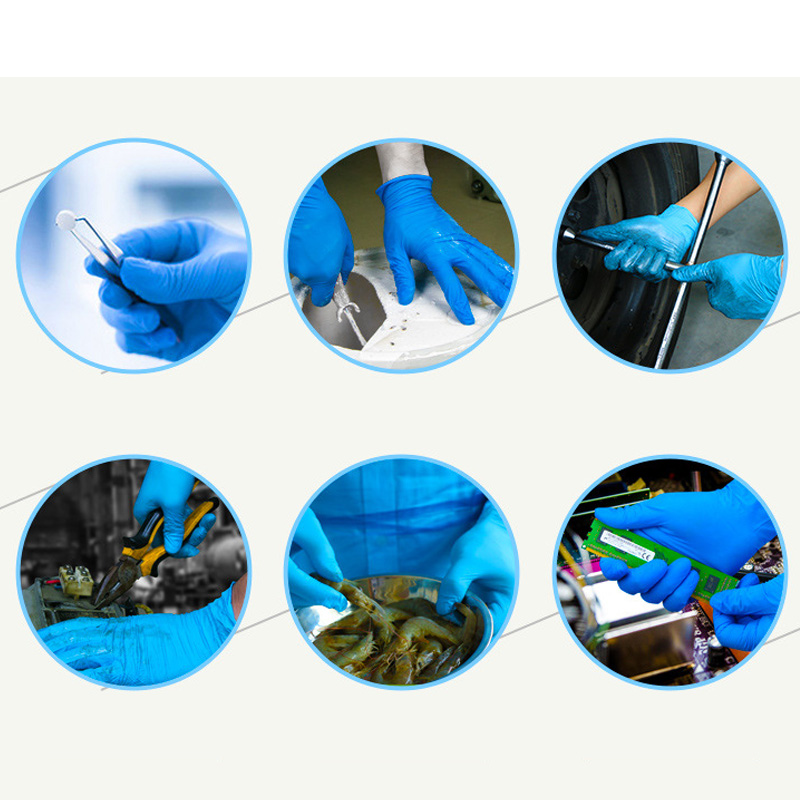 Găng Tay Y Tế K Bột Nitrile EZ Glove Màu Xanh