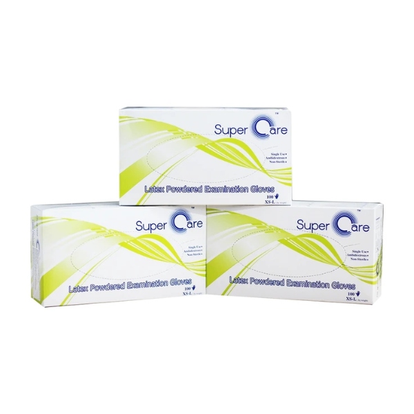 Găng Tay Y Tế Super Care Có Bột Đàn Hồi Cao An Toàn Cho Da