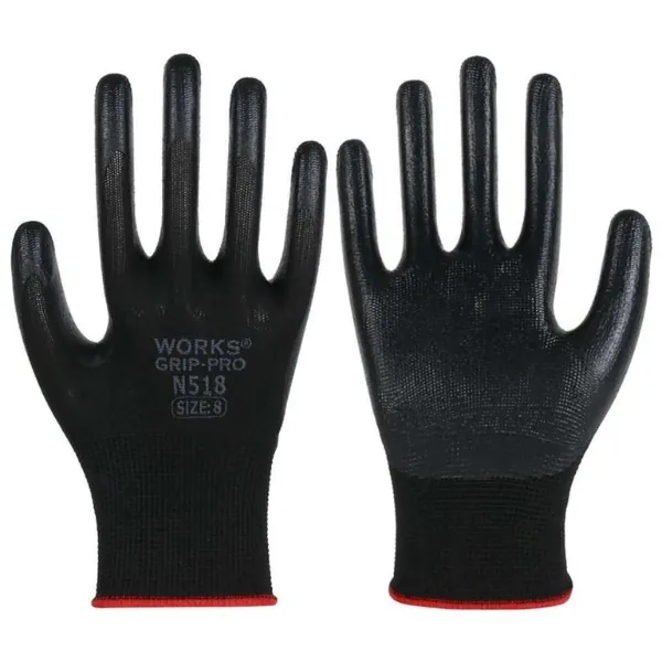 Găng tay Chống Dầu Works Grip-Pro N518 Sợi Nylon Nhúng Nitrile
