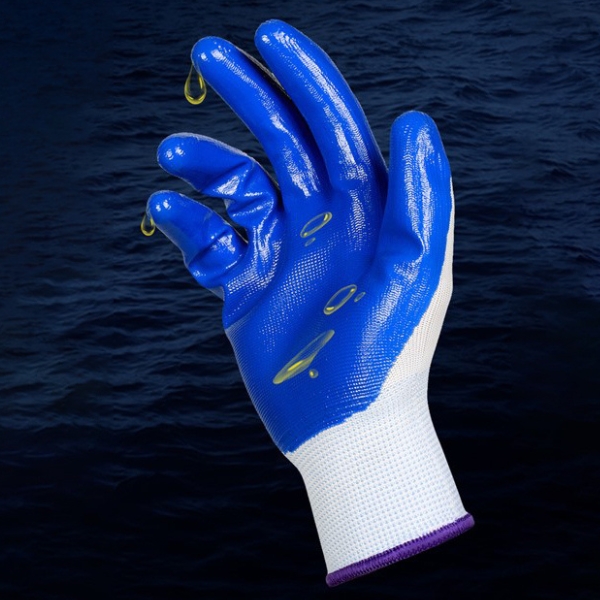 Găng tay Chống Dầu Works Grip-Pro N518 Sợi Nylon Nhúng Nitrile