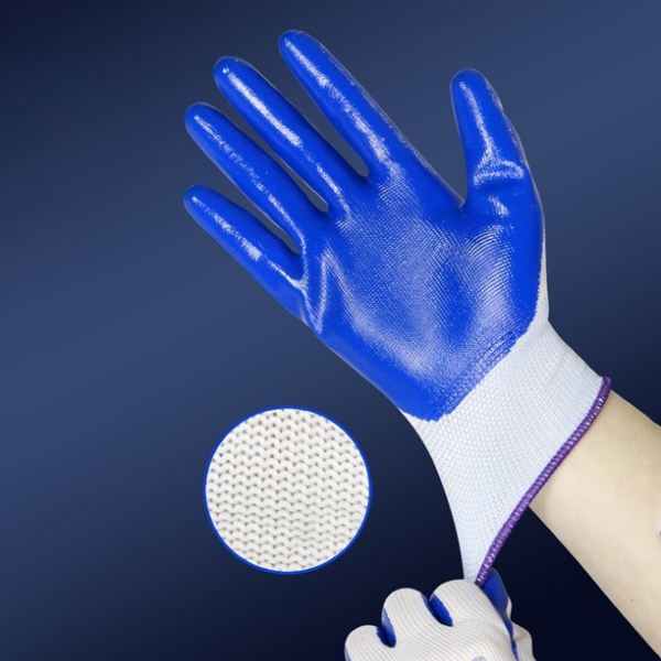 Găng tay Chống Dầu Works Grip-Pro N518 Sợi Nylon Nhúng Nitrile