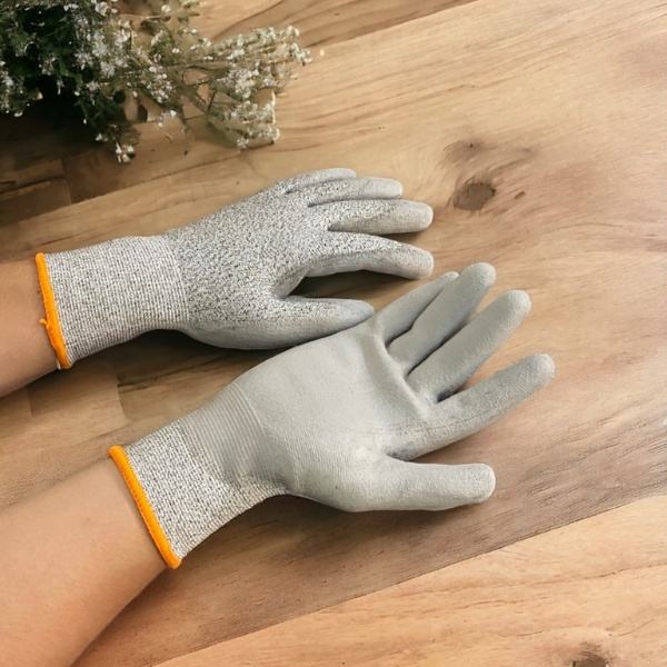 Găng tay chống cắt cấp độ 5 HPPE-2 phủ PU dài 24cm