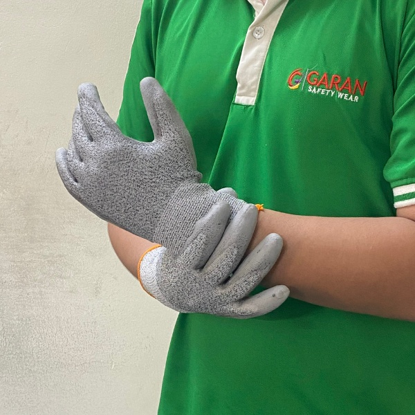 Găng tay chống cắt cấp độ 5 HPPE-2 phủ PU dài 24cm
