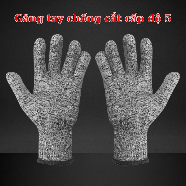 Găng tay chống cắt cấp độ 5 HPPE-2 viền đen