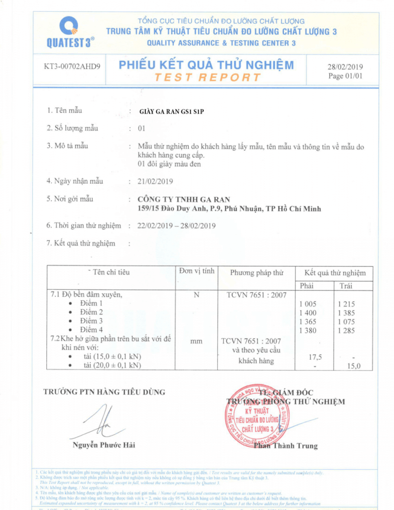 GIÀY BẢO HỘ GARAN SAFETY GS1