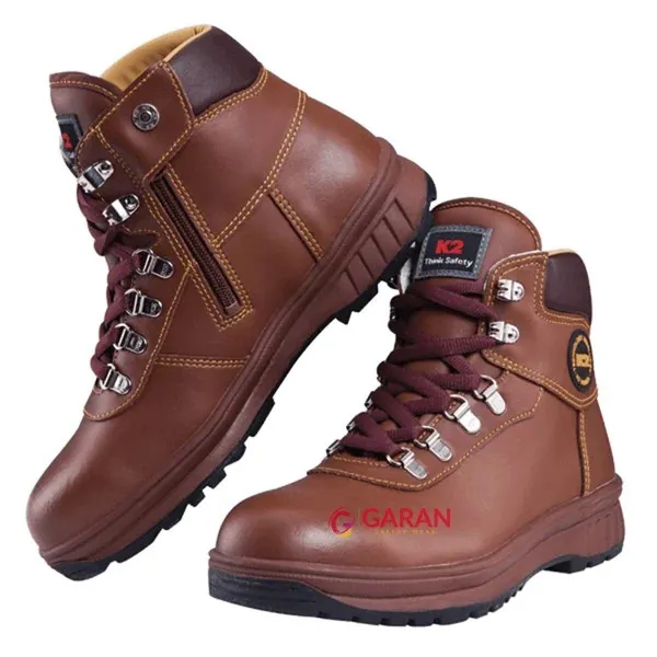 GIÀY BẢO HỘ HÀN QUỐC K2-14 CHẤT LIỆU DA BÒ SIÊU BỀN, KHÓA KÉO THÁO XỎ NHANH, CHỐNG ĐINH, CHỐNG VA ĐẬP, CHỐNG TRƯỢT