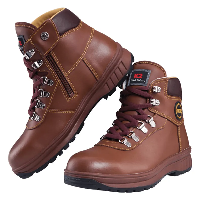 GIÀY BẢO HỘ HÀN QUỐC K2-14 CHẤT LIỆU DA BÒ SIÊU BỀN, KHÓA KÉO THÁO XỎ NHANH, CHỐNG ĐINH, CHỐNG VA ĐẬP, CHỐNG TRƯỢT