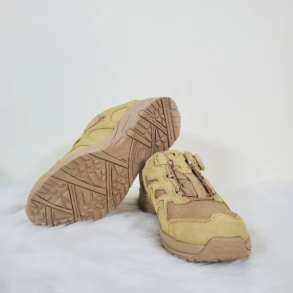 GIÀY BẢO HỘ LAO ĐỘNG HÀN QUỐC HANS HS81 CAMEL KHÓA VẶN SIÊU NHẸ, CHỐNG TRƯỢT