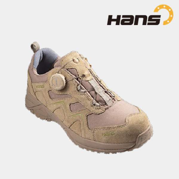 GIÀY BẢO HỘ LAO ĐỘNG HÀN QUỐC HANS HS81 CAMEL KHÓA VẶN SIÊU NHẸ, CHỐNG TRƯỢT