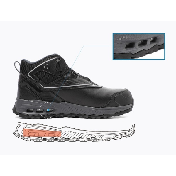 GIÀY BẢO HỘ LAO ĐỘNG K2-96 KHÓA VẶN THỜI TRANG NHẬP KHẨU CHÍNH HÃNG