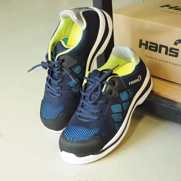 GIÀY BẢO HỘ LAO ĐỘNG SIÊU NHẸ HÀN QUỐC HANS HS90 DÁNG THỂ THAO