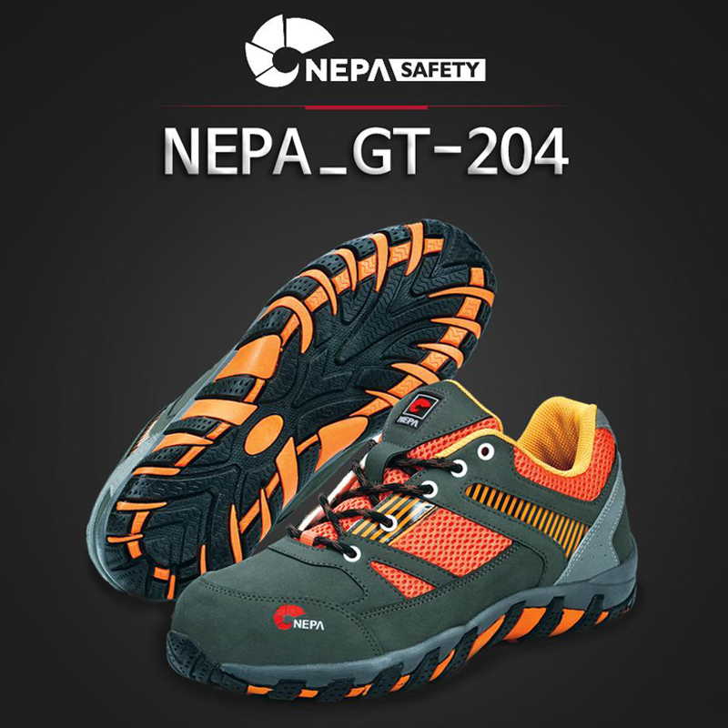 GIÀY BẢO HỘ NEPA GT 204 HÀN QUỐC THỂ THAO CHẤT LIỆU DA LỘN CAO CẤP MŨI THÉP ĐẾ THÉP