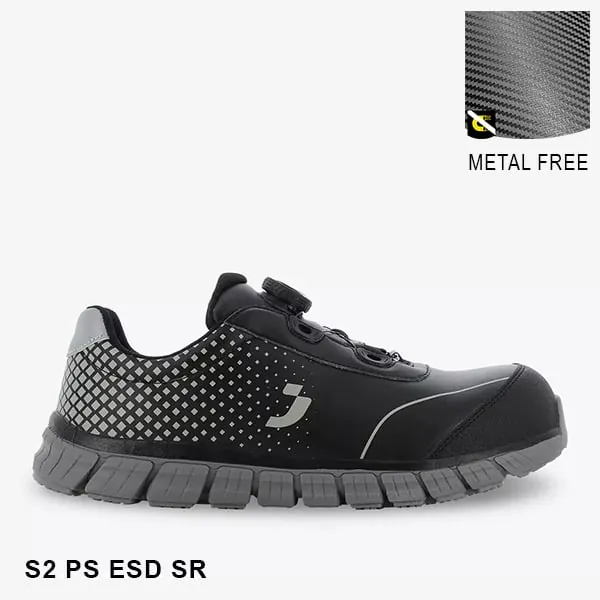 GIÀY BẢO HỘ SAFETY JOGGER PACCO S2SP CỔ THẤP CÓ KHÓA VẶN CHỐNG TRƠN TRƯỢT