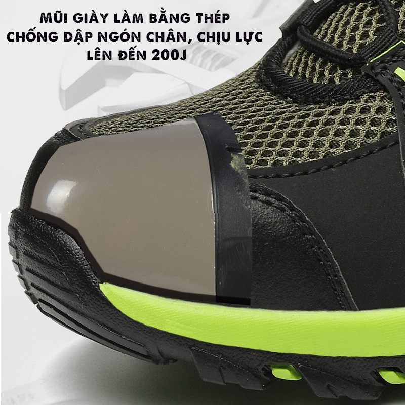 GIÀY BẢO HỘ THỜI TRANG NAM ĐẾ THÉP CHỐNG VA ĐẬP, CHỐNG ĐÂM XUYÊN THOÁNG KHÍ (MÃ 123)