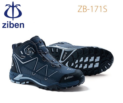 GIÀY BẢO HỘ ZIBEN 171S HÀN QUỐC CỔ CAO DÁNG THỂ THAO MŨI THÉP ĐẾ THÉP KHÓA VẶN TIỆN LỢI
