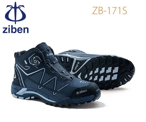 GIÀY BẢO HỘ ZIBEN 171S HÀN QUỐC CỔ CAO DÁNG THỂ THAO MŨI THÉP ĐẾ THÉP KHÓA VẶN TIỆN LỢI