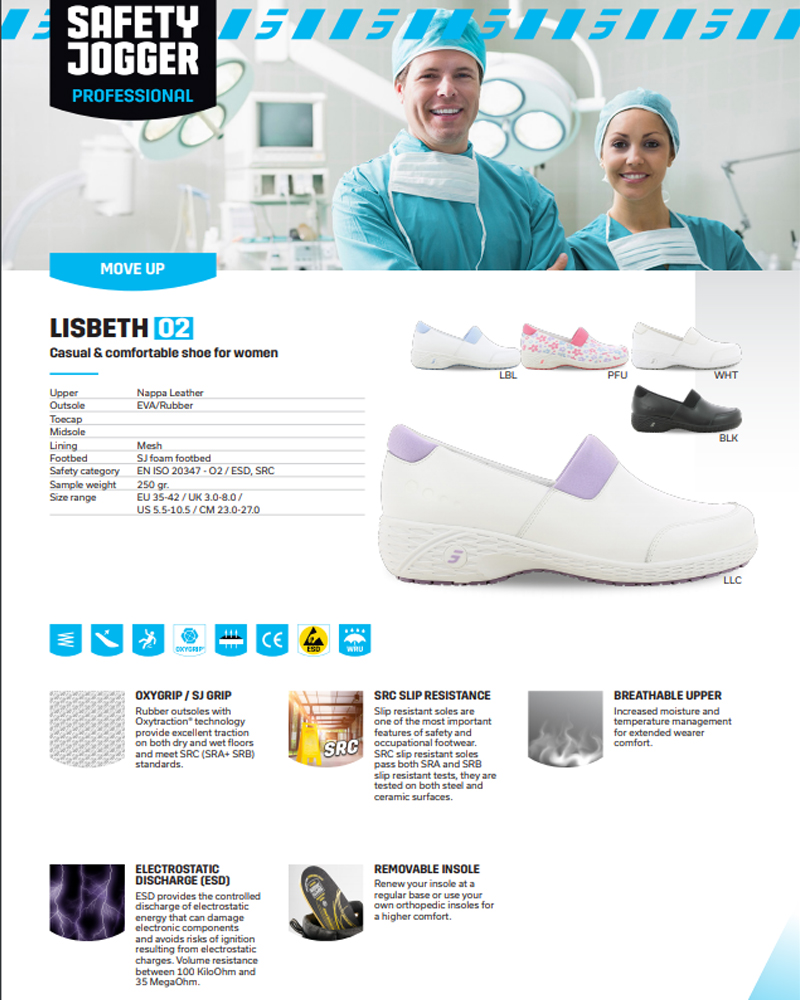 GIÀY DÉP Y TẾ JOGGER LISBETH ĐI TRONG NGÀNH Y TẾ