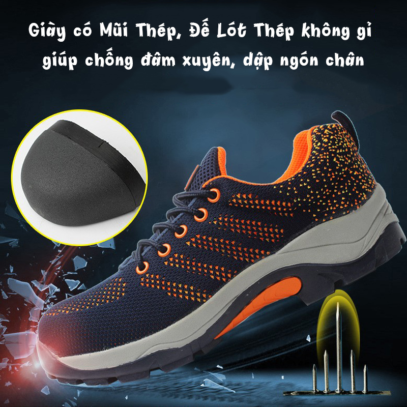 GIẦY BẢO HỘ CÁCH ĐIỆN 6KV NHẸ ,THOÁNG KHÍ, CHỐNG VA ĐẬP, KIỂU DÁNG THỂ THAO (MÃ 9118)