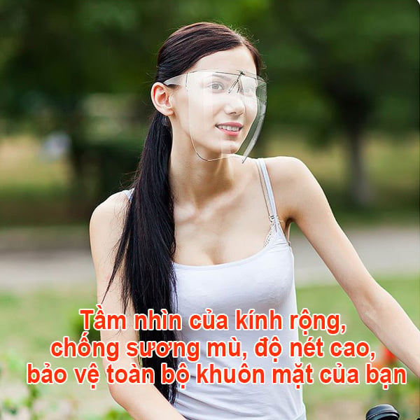 Kính Chống Giọt Bắn Face Shield Chống Dịch, Chống Bụi