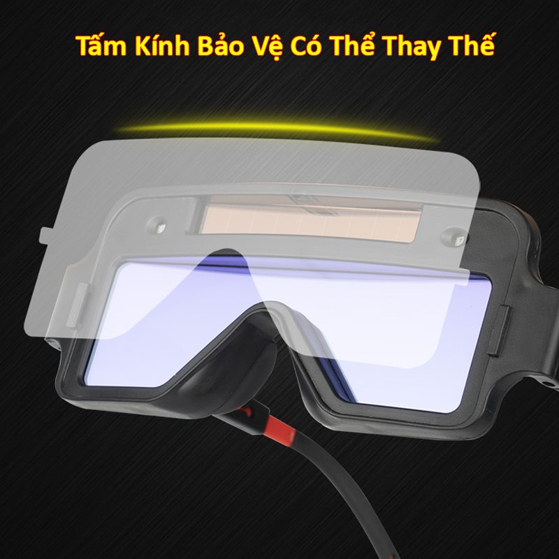 Kính Hàn Điện Tử Cao Cấp YZ06 Tự Động Cảm Biến Ánh Sáng - Kính Mờ Bảo Vệ Kép