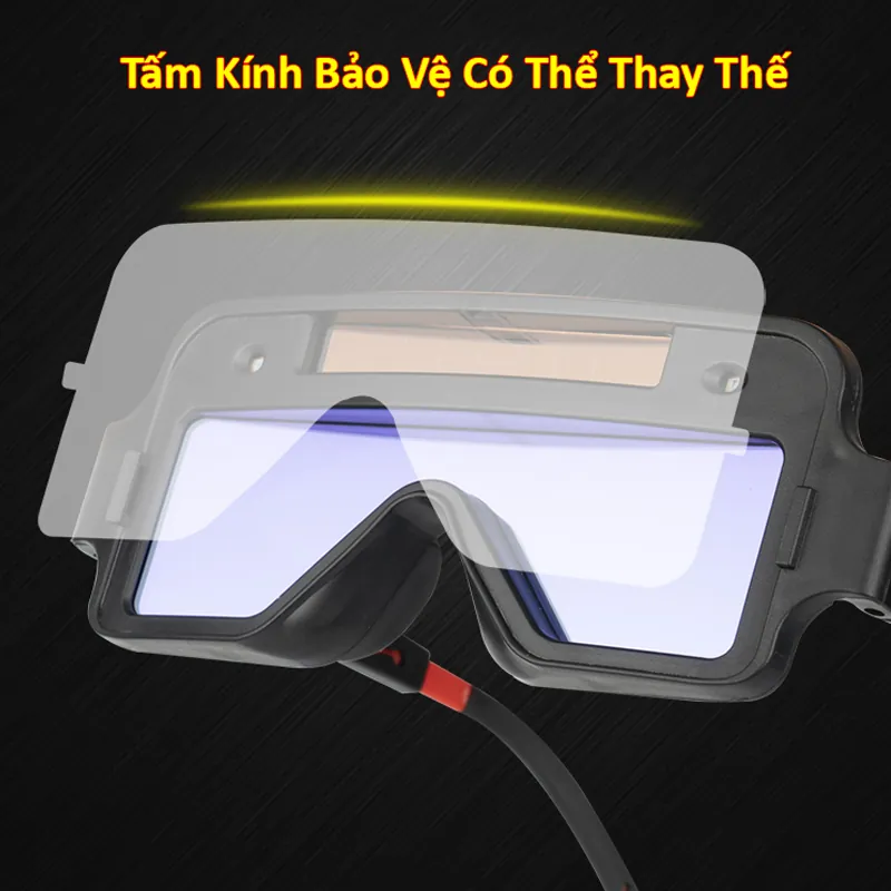 Kính Hàn Điện Tử Cao Cấp YZ06 Tự Động Cảm Biến Ánh Sáng - Kính Mờ Bảo Vệ Kép