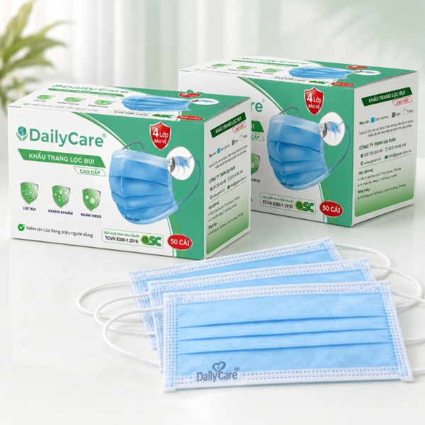 Khẩu Trang Lọc Bụi DAILYCARE 4 Lớp