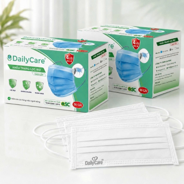 Khẩu Trang Lọc Bụi DAILYCARE 4 Lớp