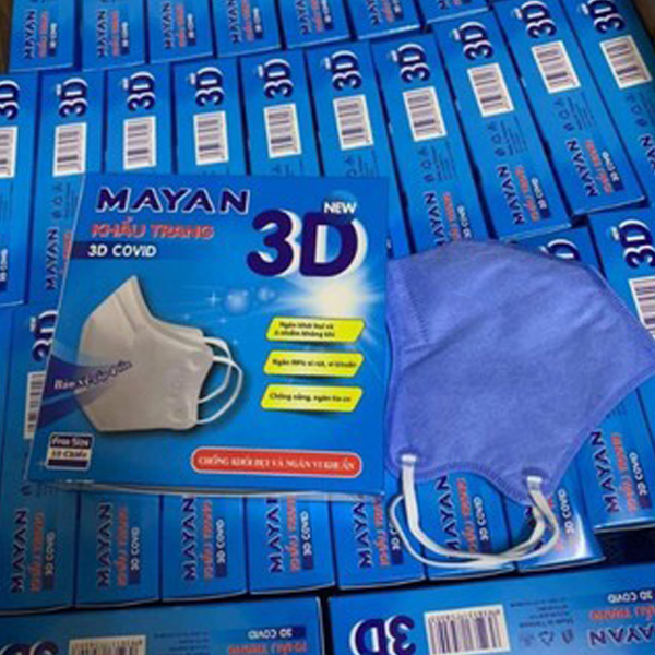 Khẩu Trang Mayan 3D Mask PM2.5 Hộp 10 Cái