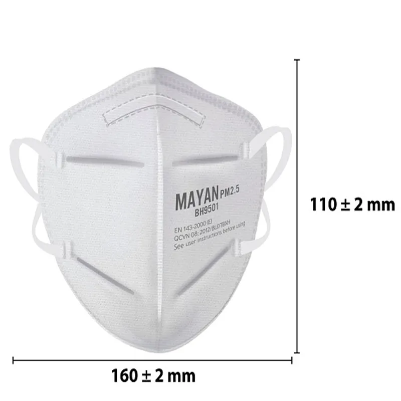 Khẩu Trang Mayan PM2.5 BH9501 Ngăn Vi Khuẩn 99%, Lọc Bụi 95% ( combo 1 gói 2 cái)