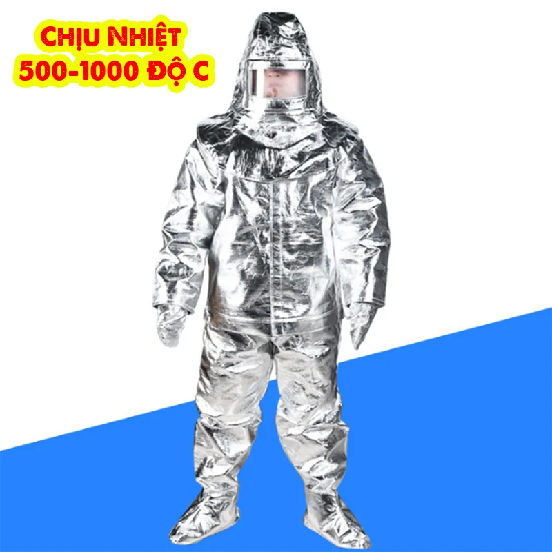 Bộ Quần Áo Chịu Nhiệt Tráng Nhôm Chống Cháy 500-1000 Độ C