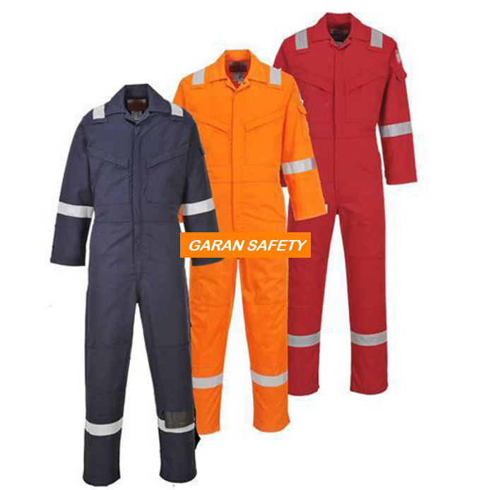 Bộ Quần Áo Chống Cháy, Chịu Nhiệt Liền Quần Vải Chống Cháy Aramid IIIA Có Phản Quang
