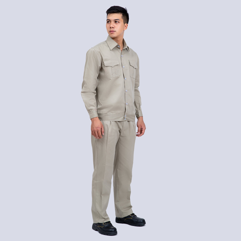 Quần Áo Bảo Hộ Cho Kỹ Sư Công Nhân Vải Kaki Khó Bám Bụi, Không Xù, Không Phai Màu DN06, DN08, DN09