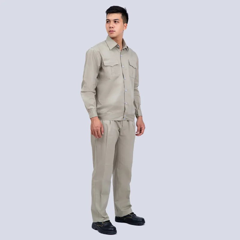 Quần Áo Bảo Hộ Cho Kỹ Sư Công Nhân Vải Kaki Khó Bám Bụi, Không Xù, Không Phai Màu DN06, DN08, DN09