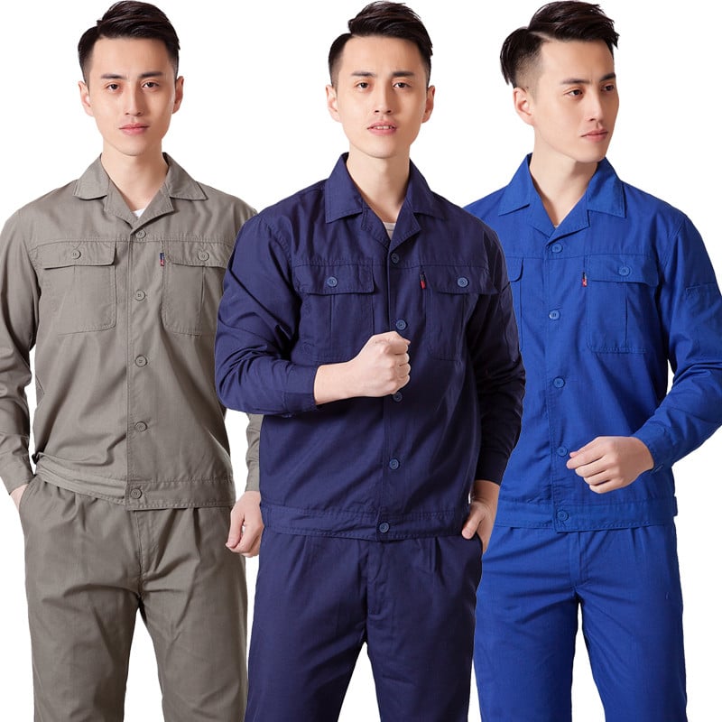 Quần Áo Bảo Hộ Kaki 6535 Thoáng Mát, Thấm Hút Mồ Hôi